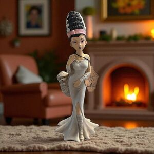 Hallow’s Eve Bride Of Frankenstein With Mummy Puppy Decor NEW RARE